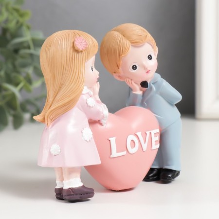 Polystone souvenir "kids with heart" 3.5x10.5x9.5 cm-1