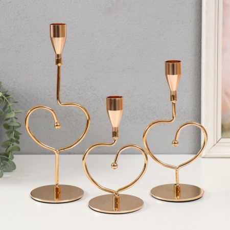 Climber Metal "Aurelius" set 3 pcs gold d = 2cm height 26; 20.5; 16.5 cm 9.5x8x26 cm-1
