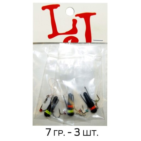 Mormyshka lead a basics neon MIX3, weight 7 g, 3 pcs.
