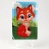 Diamond mosaic with a partial filling on the stand for children “Fox”, 10 x 15 cm, a set for creativity