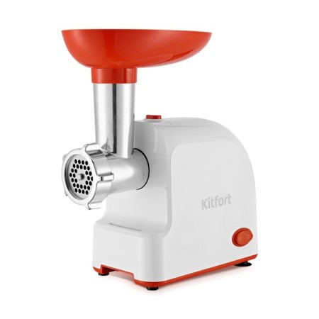 KitFort KT-2113-3, 1000 W meat grinder, 4 nozzles, cord 0.7 m, white-red