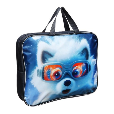 Folder with handles Textile A4, 350 x 270 x 70 mm, calligrata "Fluffy friend of the dog"-1