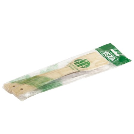 Set 3 objects: straight blade, scapula with slots, spoon, 30x6 cm, bamboo-2
