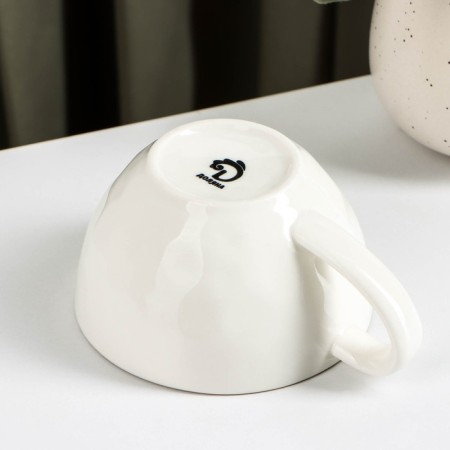 Cosmos porcelain mug, 250 ml, orange color-2