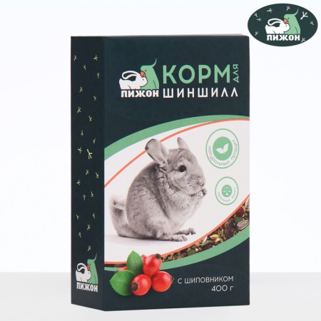Feed "Piggon" for chinchillas, with rosehip, 400 g