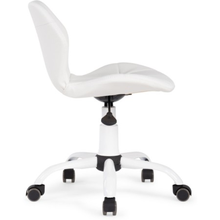 Computer chair Wald Metal/Ecokuzha, White/White 47x54x70 cm-3