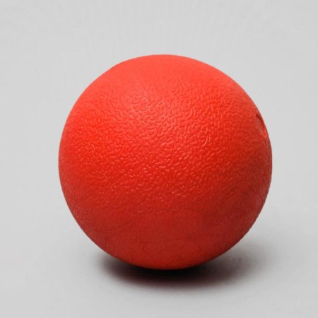 Toy "whole -lit ball" large, 8 cm, rubber, red-2