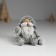 Polystone souvenir "Gnome in a gray long cap with a white beard" MIX 8.5x7x7.2 cm