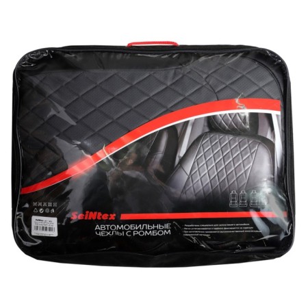 Auto-Chelecs from eco-leggings rhombus for Renault Logan II whole 2014-2017, set-1