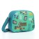 Bag's bag on a zipper, adjustable belt, green color