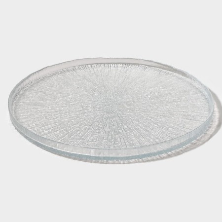 Glass plate dining with the side "Nuuk", d = 28 cm-2