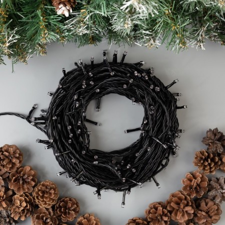Garland "thread" 20 m, IP44, dark thread, 200 LED, purple glow, 8 modes, 220 V-1