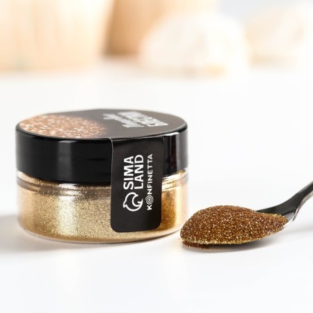 Food sparkles with small fractions gold for cupcakes, cakes and drinks, 5 g.-4