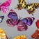 Magnet Plastic "Butterflies Double Wings" holography mix 8x12 cm
