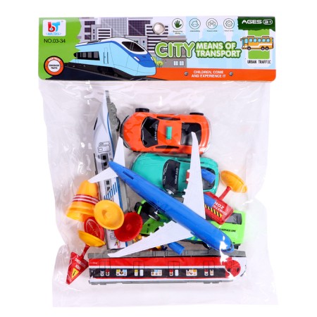 Game set "City transport", inertia, color mix-12