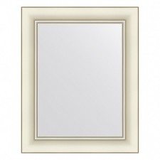 EvoForm mirror in the baguette frame, 60 mm, 41x51 cm, white color with silver