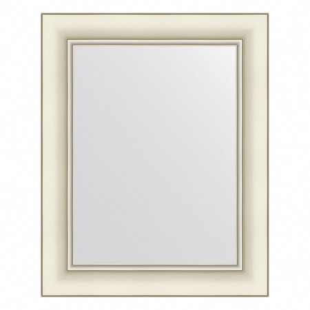 EvoForm mirror in the baguette frame, 60 mm, 41x51 cm, white color with silver