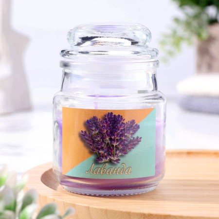 Candle in the bank Aromatic "fragrant lavender" 6x8.5cm