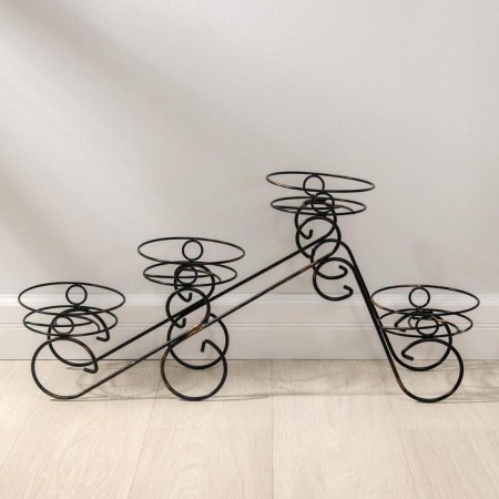 Flower stand "Fialka-4", d = 16 cm, black color-1