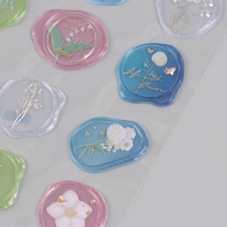 Stickers for creativity plastic "Color Floral Wealth" 9.3x20.4 cm-3