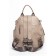 Women's backpack, genuine leather, ludor beige, 26x12x29 cm