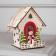 Christmas tree toy "House with a snowman", from batteries, a glow of warm white