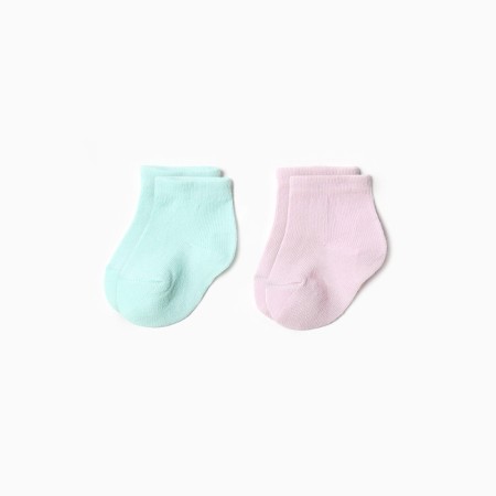 Nosk children's cotton (2 pairs), mint/ lilac color, rr 10-12