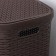 Besnaya basket with a rattan lid, 40 l, 37 × 29 × 48 cm, brown color