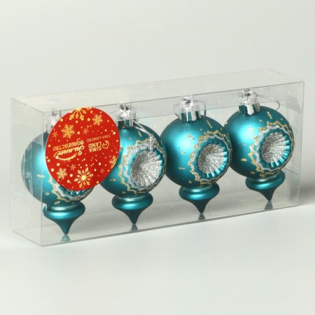 Set of jewelry plastic 4 pcs "light" 4x6 cm, emerald-1