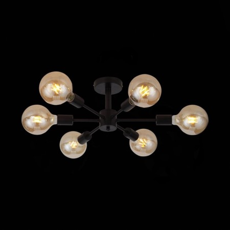Ceiling EVOLUCE lamp. SL419.402.06. ANO. 6x60 watts, E27, 46x48x23 cm, black color-11