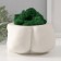 Kashpo concrete "dignity" with moss height 10 cm, width 17 cm white (moss green stabilis)