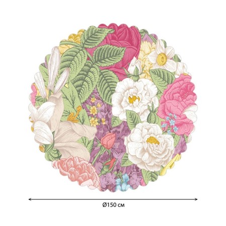 The tablecloth “Flower picture”, round, Saten, d = 150 cm-1