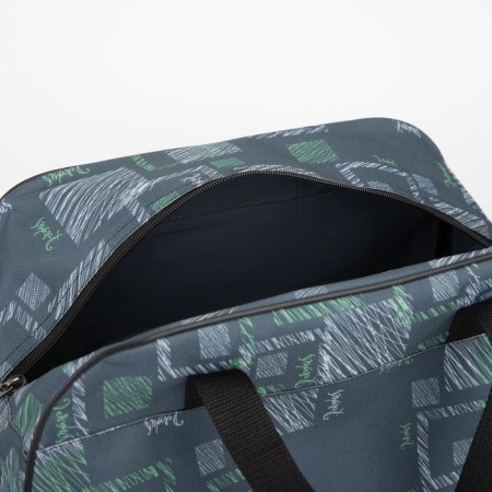 Road bag, lightning department, 2 outer pockets, long belt, gray color-2
