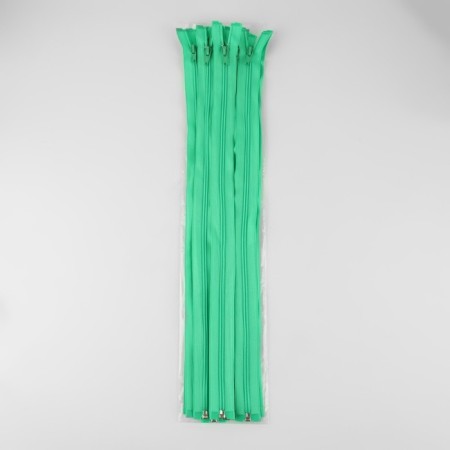 Lightning "Spiral", No. 5, detachable, automatic lock, 50 cm, green color-2