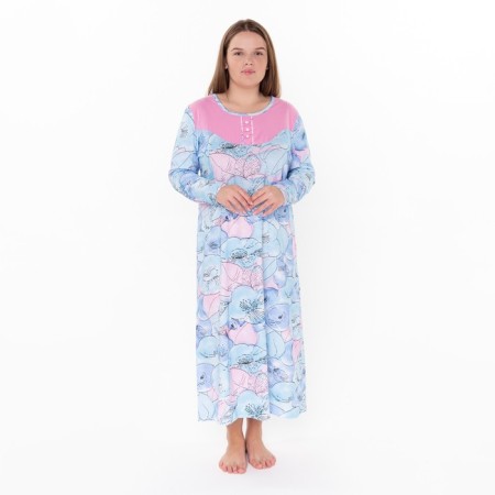 Night shirt female, blue color, size 56