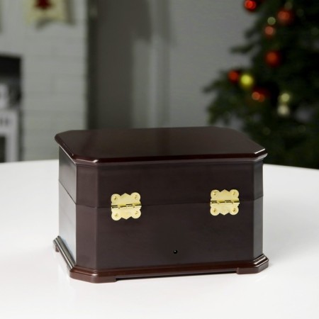 LED figure "Christmas tree market" 20 × 14 × 12 cm, polystone, AAX3 batteries (not in the kit), USB, glow warm white-6