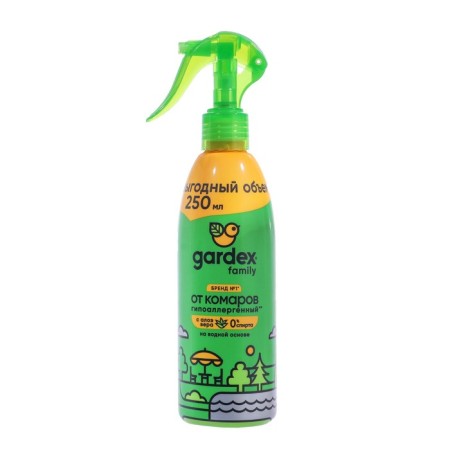 Gardex Family mosquito spray, with Aloe Vera, 250 ml
