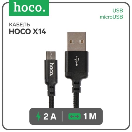Hoco X14 Times Speed, Microusb - USB, 2 A, 1 m, black