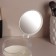 Organizer for cotton sticks, with a lid, with a mirror, d = 6.8 × 9.8 cm, white/transparent