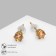 Earrings with rhinestones "Pusets" radiance, circle, d = 0.5, gold color in gold