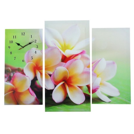Carty clock wall, modular "lilac flowers", silent, 60 x 80 cm, mix