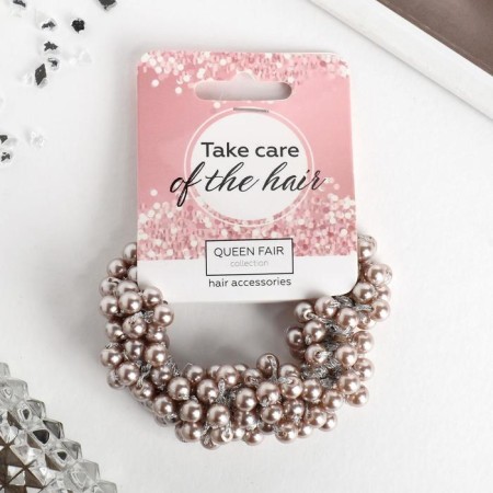 Hair elastic band "Pearl fairy tale" Cream