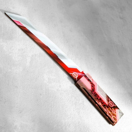 Wooden souvenir "Tanto knife", in a scabbard, red-2
