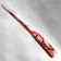 Wooden souvenir "Tanto knife", in a scabbard, red