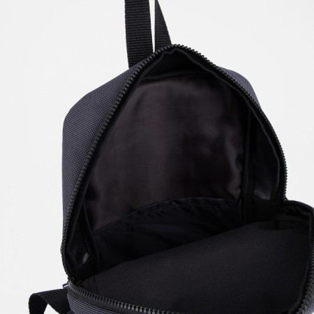 School backpack of textiles on the zipper Textura, 3 pockets, dark gray color-3