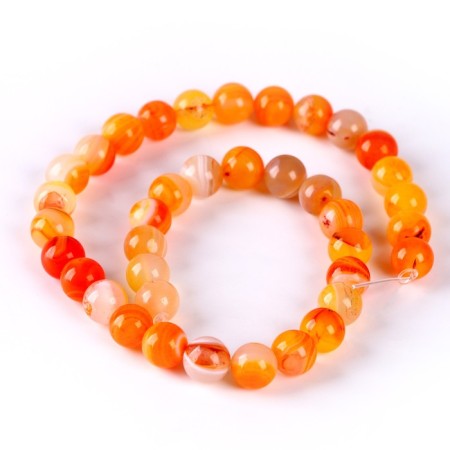 Beads made of natural stone "Yellow agate" set of 36 pcs., Size 1 pc. - 10 mm-4