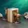 Holder - Book stand "Running" set 2pcs, bronze, 21x38cm