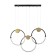 Bayerlux lamp "Olendal" LED 45W black and gold 62x5x44-150 cm