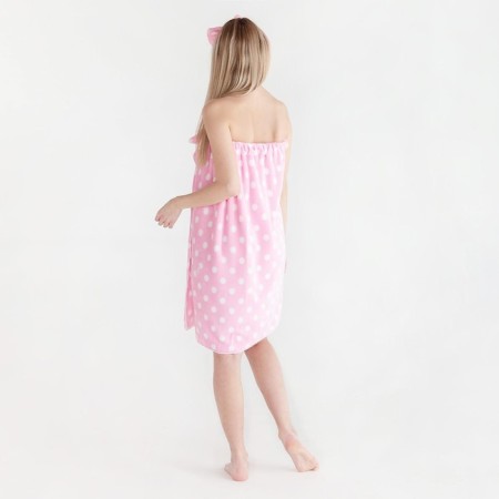Set for a bathhouse and bathroom Ethel "Peas" towel-Pareo 75*120 cm+bandage, cent-5