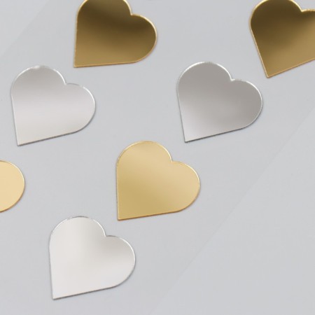 Mirror sticker "Hearts" 20x10 cm-2